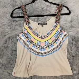 Almost famous tan designed tank crop